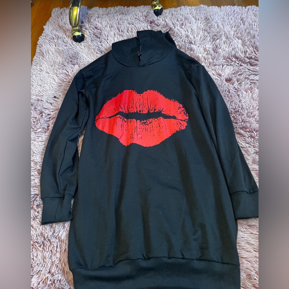 Hooded sweater dress